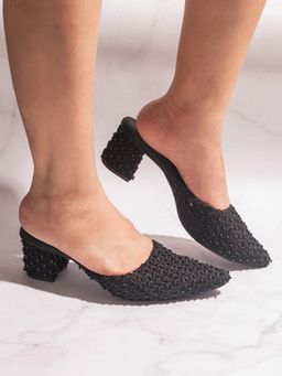 UrbanSway - Noor Mules Heels - Black