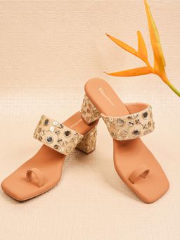 UrbanSway - Aaina Sandal Heels - Gold