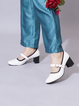 HVNLY by Shoetopia - White Pump Heels For Women