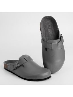 NoStrain - Mens Mule Cork With An Adjustable Buckle - Grey