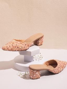 UrbanSway - Gulnaaz Mules Heels - Pink