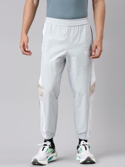 Xtep - Active The Metaverse Themed Soft Elastic Trackpants for Men Cold Grey/Pearl White