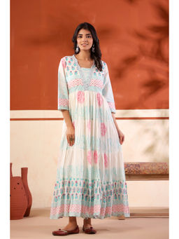 Mamicha - Meera Blue Kalidaar Dress