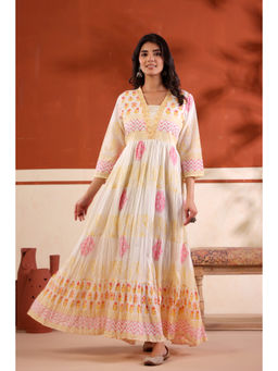 Mamicha - Yellow Aavya Sunlit Tiered Dress