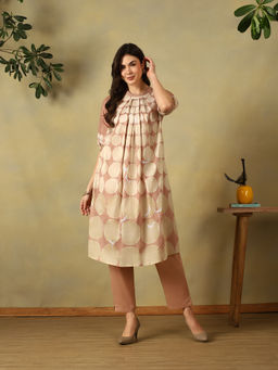 Mamicha - Pink Sana Printed Kurta and Pant