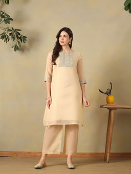 Mamicha - Cream Gayatrika Kurta and Pant