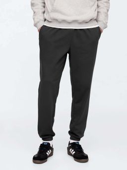 GAP - Men Black Solid Mid Rise Joggers