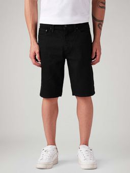 Levi's - Men Black Solid Relaxed Fit Mid Rise Shorts
