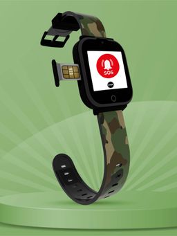 Spiky - Cyclops 4G Video Calling Dewatering Waterproof Smartwatch with GPS - Black