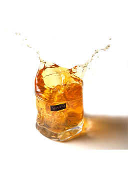 The Artment - Modern Art Double Bottomed Wave Whiskey Glass Set Of 8