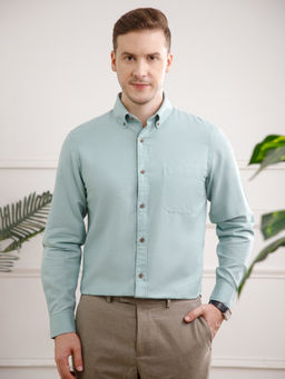 THE FORMAL CLUB - Sea Green Breeze Linen Full Sleeves Shirt