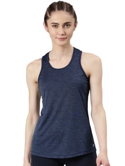 Enamor - Sleeveless Round Neck Regular Length Tank T-Shirt - Slim Fit, Quick Dry, Antimicrobial - A308