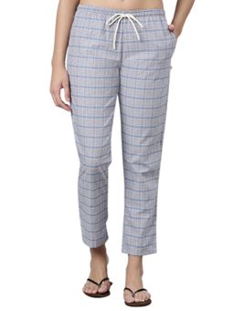 Enamor - Mid Rise Full Length Adjustable drawstring Hangout Pant For Women - E4A5