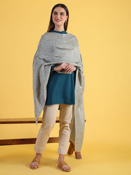 W - Blue Woven Dupatta
