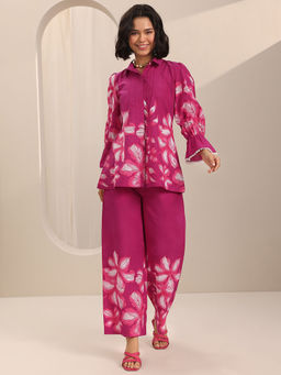 Libas - Pink Floral Shirt and Palazzo (Set of 2)
