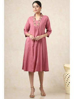 Soch - Pink Floral Knee Length Dress