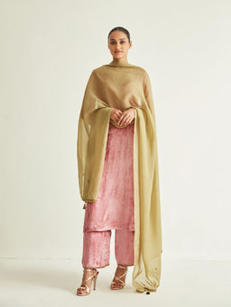 Ancestry - Olive Embroidered Dupatta