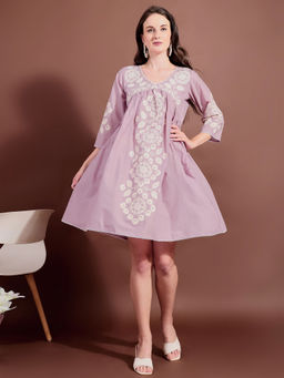 Tikhi Imli - Lavender Floral Mini Dress