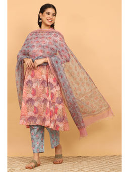 Folksong - Blue Printed Dupatta