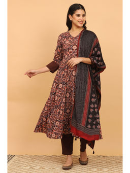 Folksong - Black Printed Dupatta