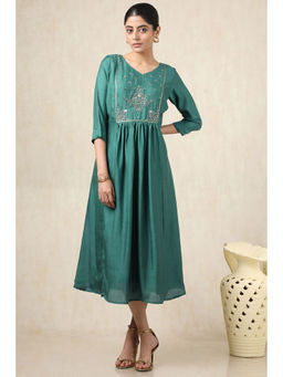Soch - Teal Embellished Midi Dress