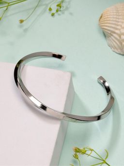 Gahan - Mens Silver Plated Stainless Steel Cuff Bracelet