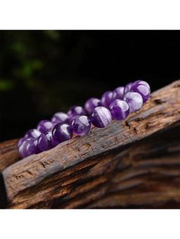 Gahan - Natural Round Amethyst Semi Precious Gemstone Bracelet