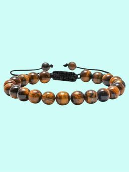 Gahan - Natural Tiger Eye Mens Adjustable Bracelet