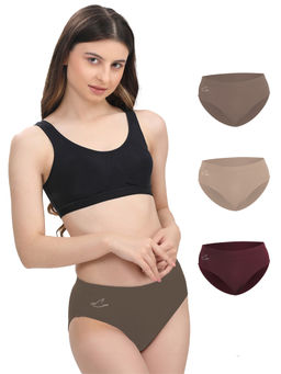 FREECULTR - Women Cotton Hipsters Port Multi-Color (Pack of 4)