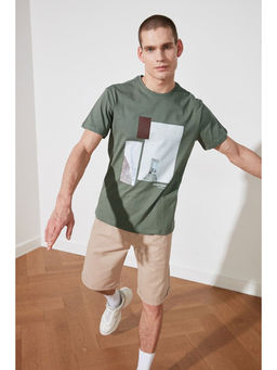 Trendyol - Man Khaki T-Shirt