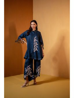 The House of Hemp - Navy Blue Neelam Co-Ord Set