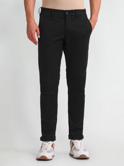 Arrow Sports - Mens Black Mid Rise Autoflex Trousers