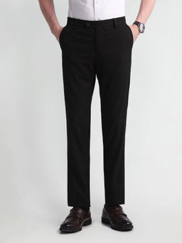Arrow - Mens Brown Dobby Tailored Fit Formal Trousers