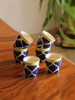 ExclusiveLane - 'Tropic Of Kulhads' Handpainted In Ceramic (Set Of 6)