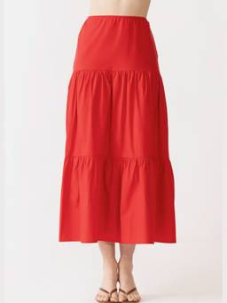 NEF'S Finds - Red Amy Midi Skirt