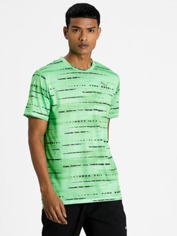 Puma - Printed Running Men Green T-Shirt