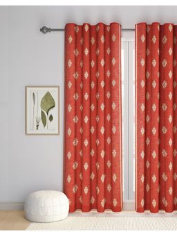 Fabindia - Red Printed Cotton Curtain