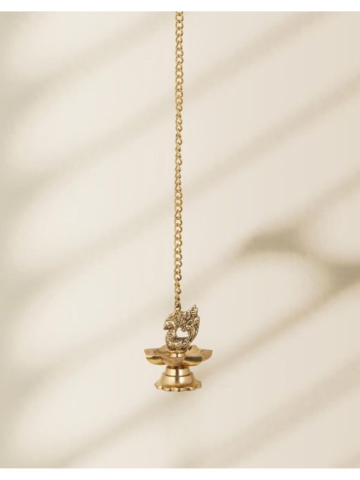 Fabindia Brass Metal Casted Hd Mehnoor Oil Lamp