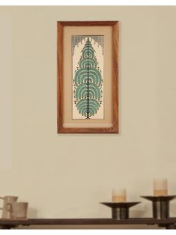 Fabindia - Green Fabric Printed Framed Art