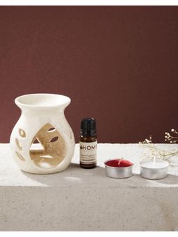 Fabindia - Multi Ceramic Glazed Gulmohar Diffuser Gift Set Of 4