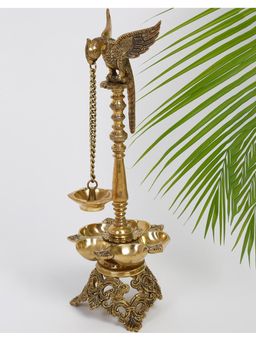 Fabindia - Mehnoor Bird Floor Lamp with Hanging Diya