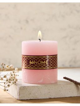 Fabindia - Rose Wax Pillar Candle-Pink