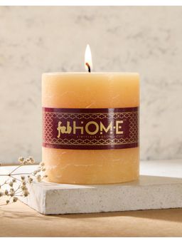 Fabindia - Cinnamon Wax Pillar Candle-Orange