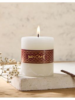 Fabindia - Mogra Wax Pillar Candle-White