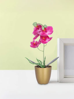 Ekhasa - Orchid Flower Vase Pot with Artificial Flowers