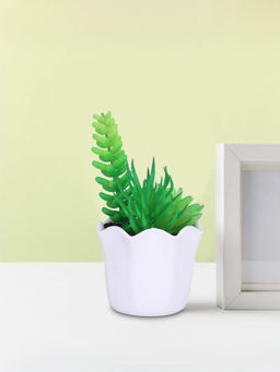 Ekhasa - Succulent Artificial Plant with Pot Indoor Plastic