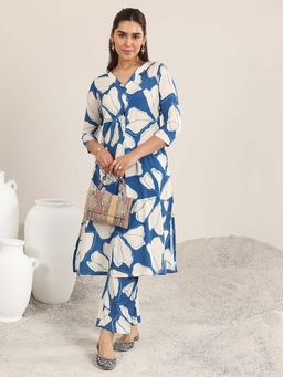 Libas - Blue Printed Kurta and Pant (Set of 2)