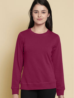 Free Authority - Women Regular Fit Red Sweatshirt