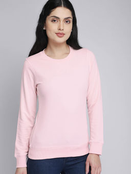 Free Authority - Women Regular Fit Pink Sweatshirt