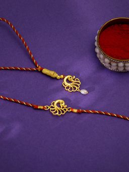 GIVA - 925 Silver Bhaiya-Bhabhi Rakhi with Roli Chawal